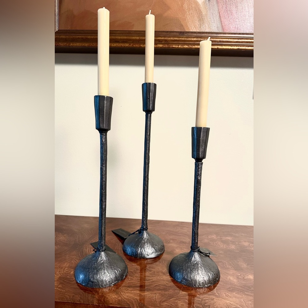 Globe Artwares Impex Pct. Ltd. Candle Holder Set of Three.